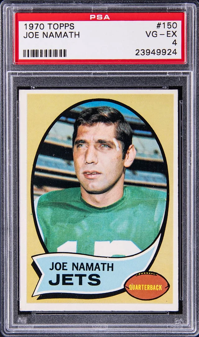 1970 Topps Joe Namath - VG-EX 4 #150 card image