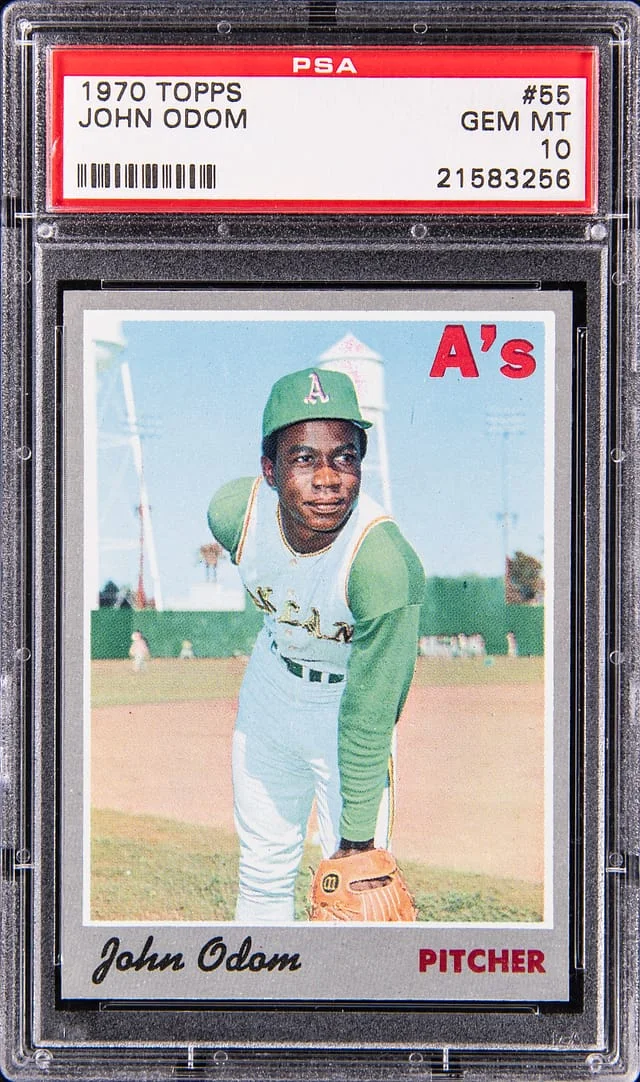 1970 Topps John Odom #55 card image