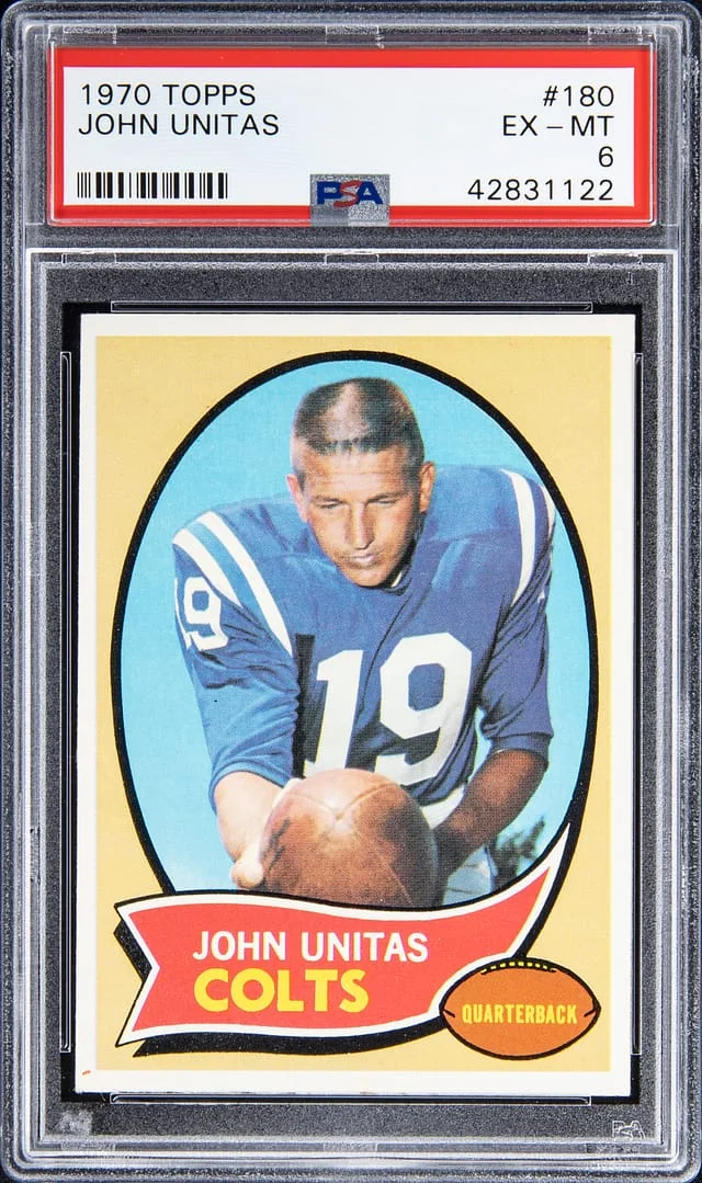1970 Topps John Unitas #180 card image