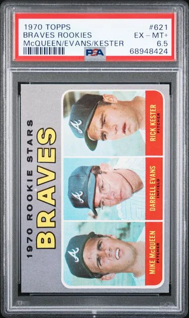1970 Topps Mcqueen/Evans/Kester Braves Rookies #621 card image