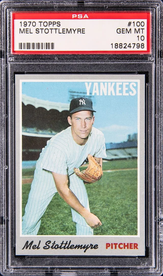 1970 Topps Mel Stottlemyre #100 card image