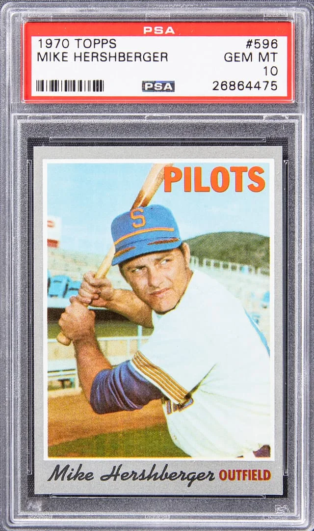 1970 Topps Mike Hershberger #596 card image