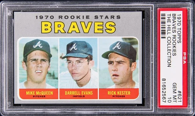 1970 Topps Mike McQueen/Darrell Evans/Rick Kester - Ex-The Hill Collection Braves Rookies #621 card image