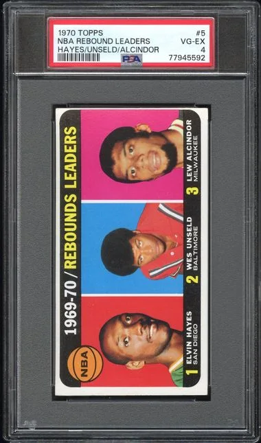 1970 Topps NBA Rebound Leaders #5 card image