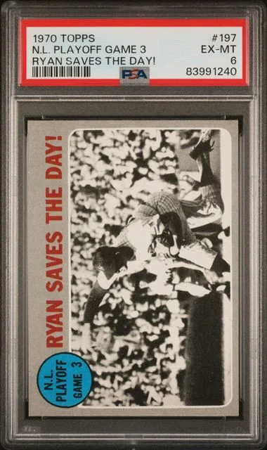 1970 Topps N.L. Playoff Game 3 Ryan Saves The Day! #197 card image