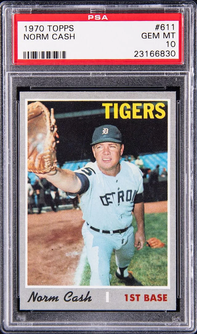 1970 Topps Norm Cash #611 card image