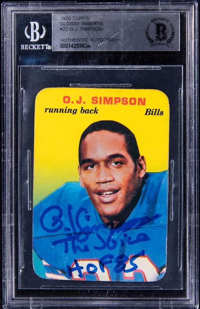 1970 Topps O.J Simpson Glossy Inserts #22 card image