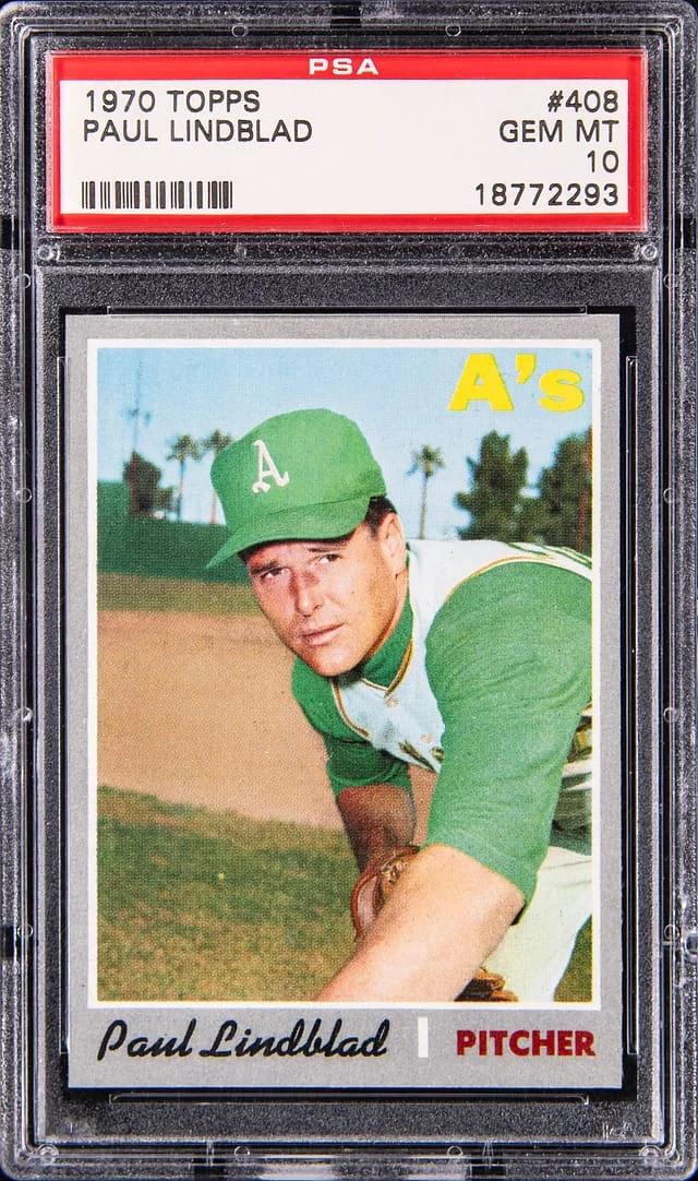 1970 Topps Paul Lindblad #408 card image