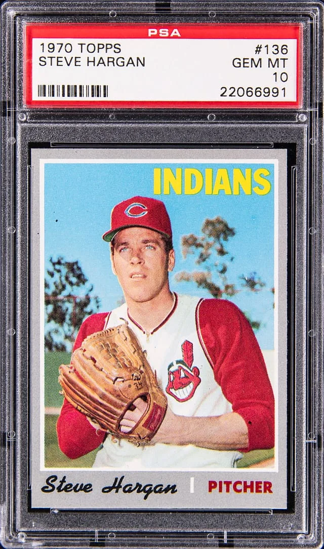 1970 Topps Steve Hargan #136 card image