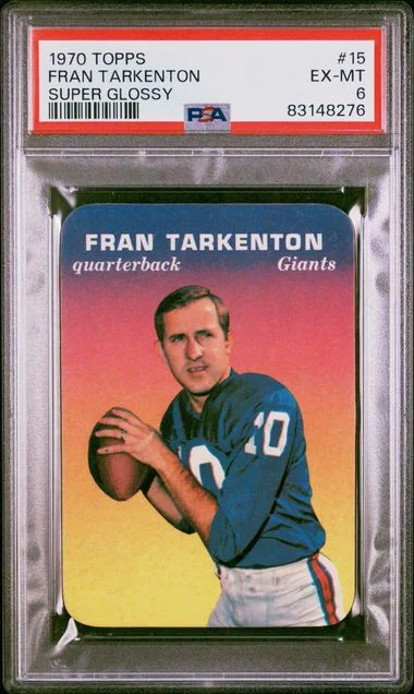 1970 Topps Super Fran Tarkenton Glossy #15 card image