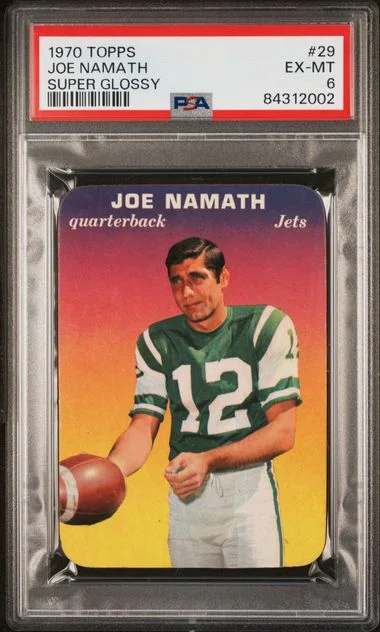 1970 Topps Super Joe Namath Glossy #29 card image