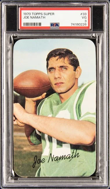1970 Topps Super Joe Namath #33 card image