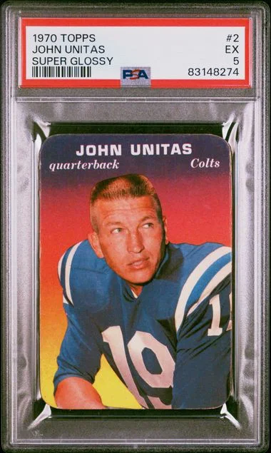 1970 Topps Super John Unitas Glossy #2 card image