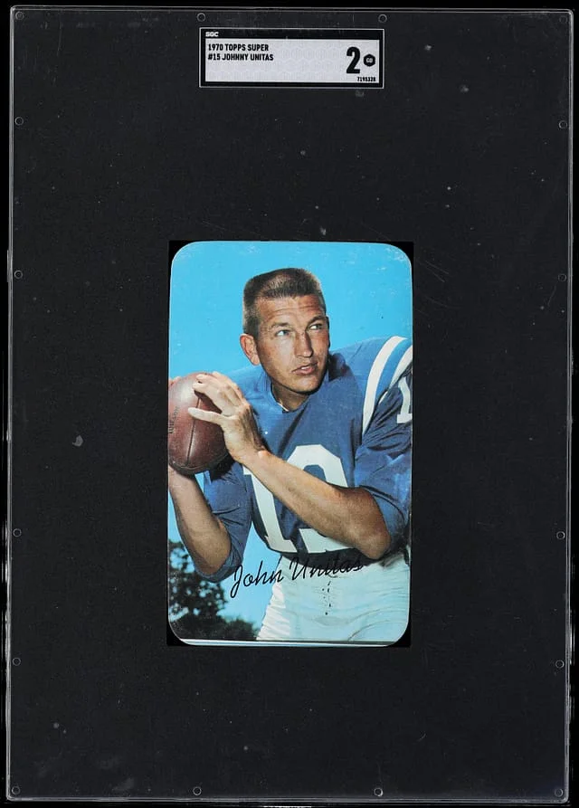 1970 Topps Super Johnny Unitas #15 card image