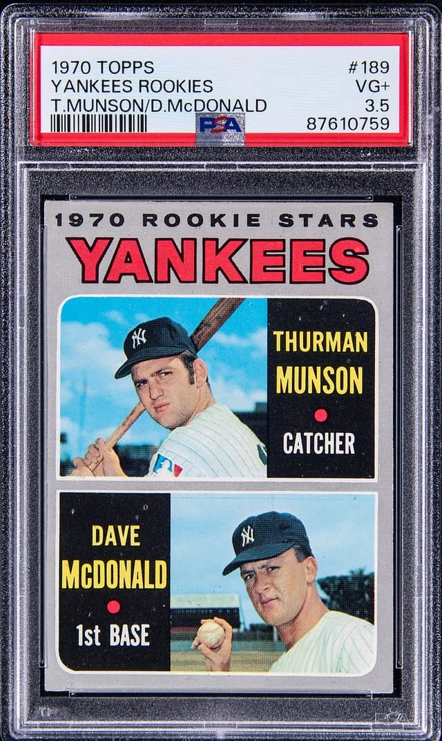 1970 Topps Thurman Munson/Dave McDonald #no-number card image