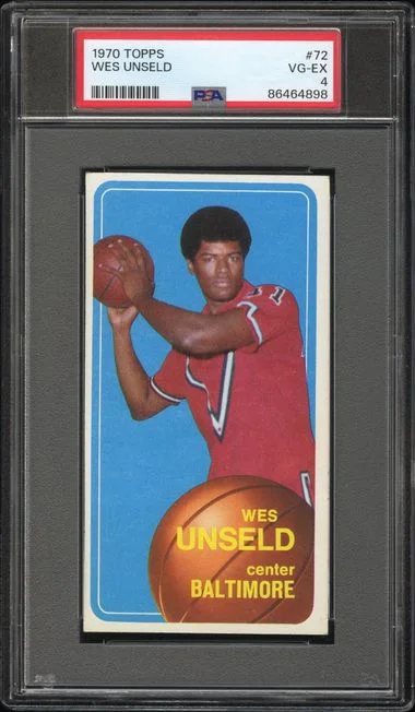 1970 Topps Wes Unseld #72 card image