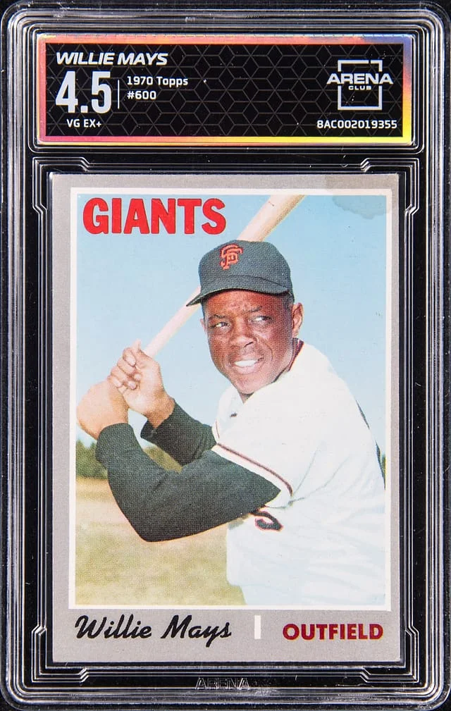 1970 Topps Willie Mays - AC VG EX+ 4.5 #600 card image