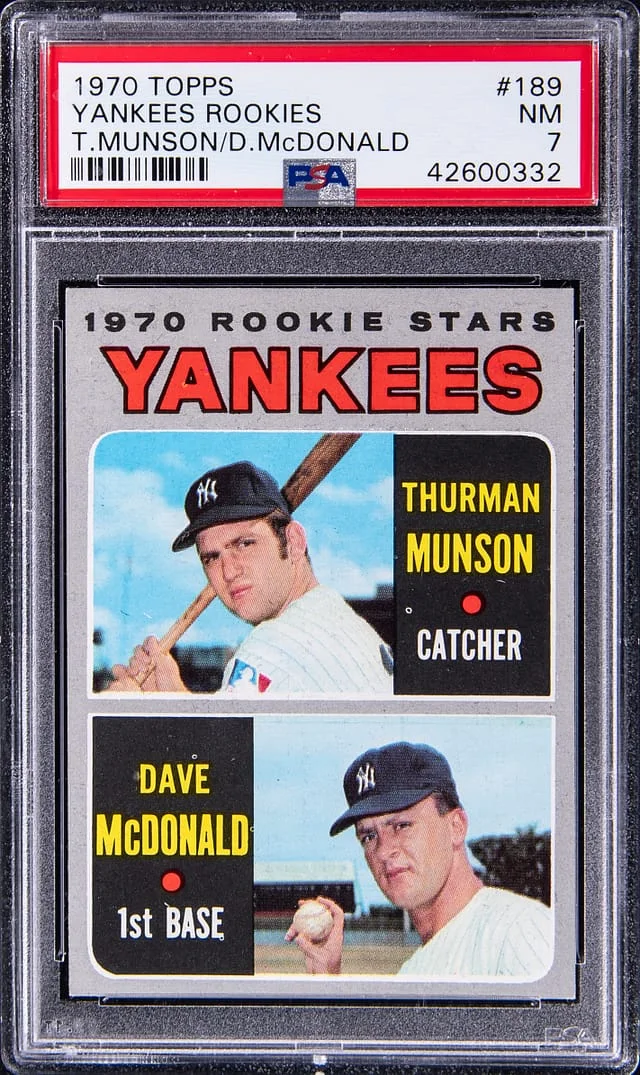 1970 Topps Yankees Rookies, Thurman Munson/Dave McDonald #189 card image