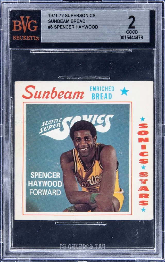1971-72 SuperSonics Sunbeam Bread Spencer Haywood #3 card image
