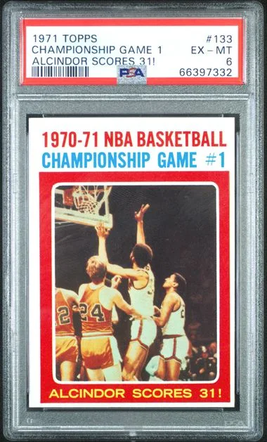 1971-72 Topps Championship Game 1 Alcindor Scores 31! #133 card image