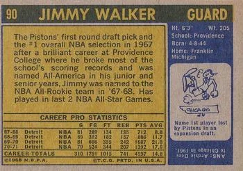 1971-72 Topps Jimmy Walker #90 card back image