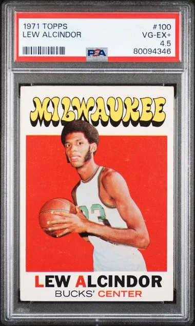1971-72 Topps Lew Alcindor (Kareem Abdul-Jabbar) #100 card image