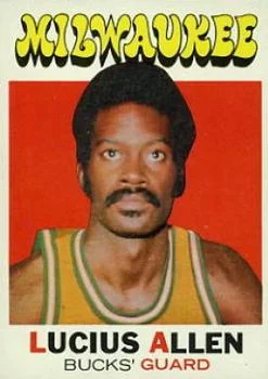 1971-72 Topps Lucius Allen #27 card image