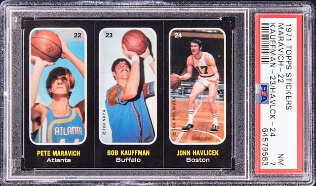 1971-72 Topps Stickers /24 Maravich/Kauffman/Havlicek #no-number card image