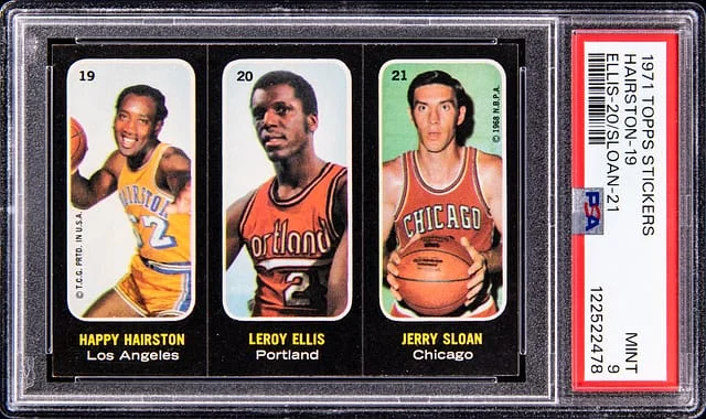 1971-72 Topps Trios Stickers Inserts /21 Happy Hairston/LeRoy Ellis/Jerry Sloan #no-number card image