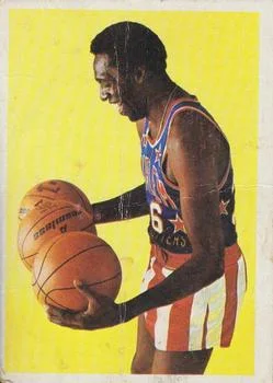 1971 Fleer Harlem Globetrotters Meadowlark Lemon #14 card image