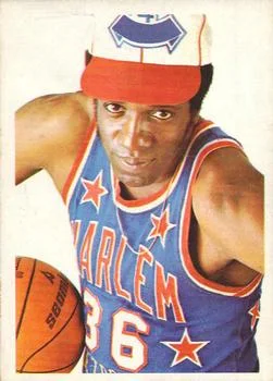 1971 Fleer Harlem Globetrotters Meadowlark Lemon #17 card image