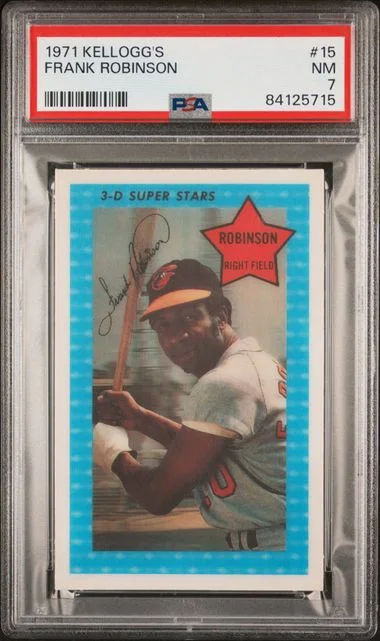 1971 Kellogg's Frank Robinson #15 card image