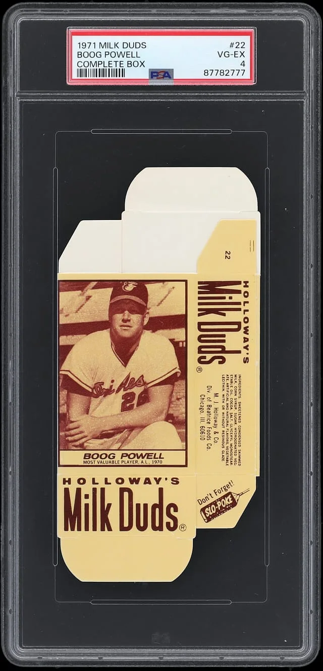 1971 Milk Duds Complete Box Boog Powell #22 card image