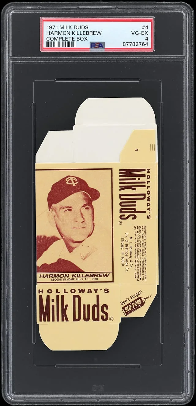 1971 Milk Duds Complete Box Harmon Killebrew #4 card image