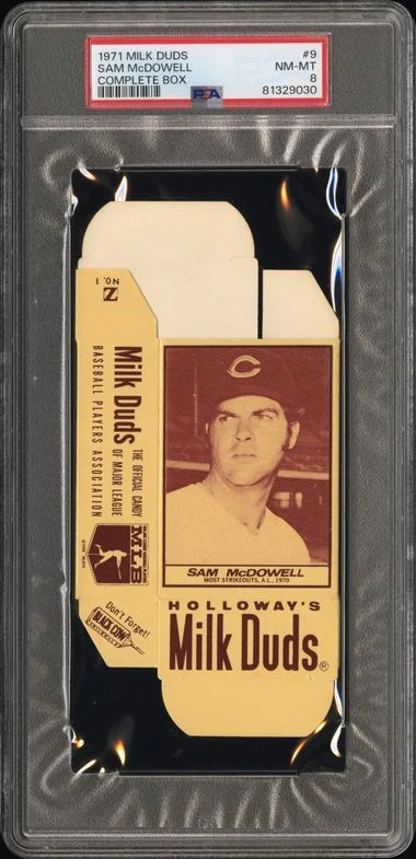 1971 Milk Duds Complete Box Sam Mcdowell #9 card image