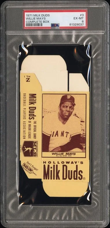 1971 Milk Duds Complete Box Willie Mays #3 card image