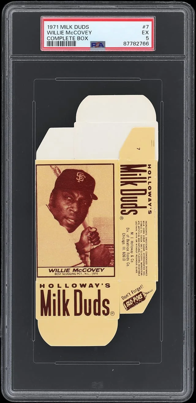 1971 Milk Duds Complete Box Willie McCovey #7 card image