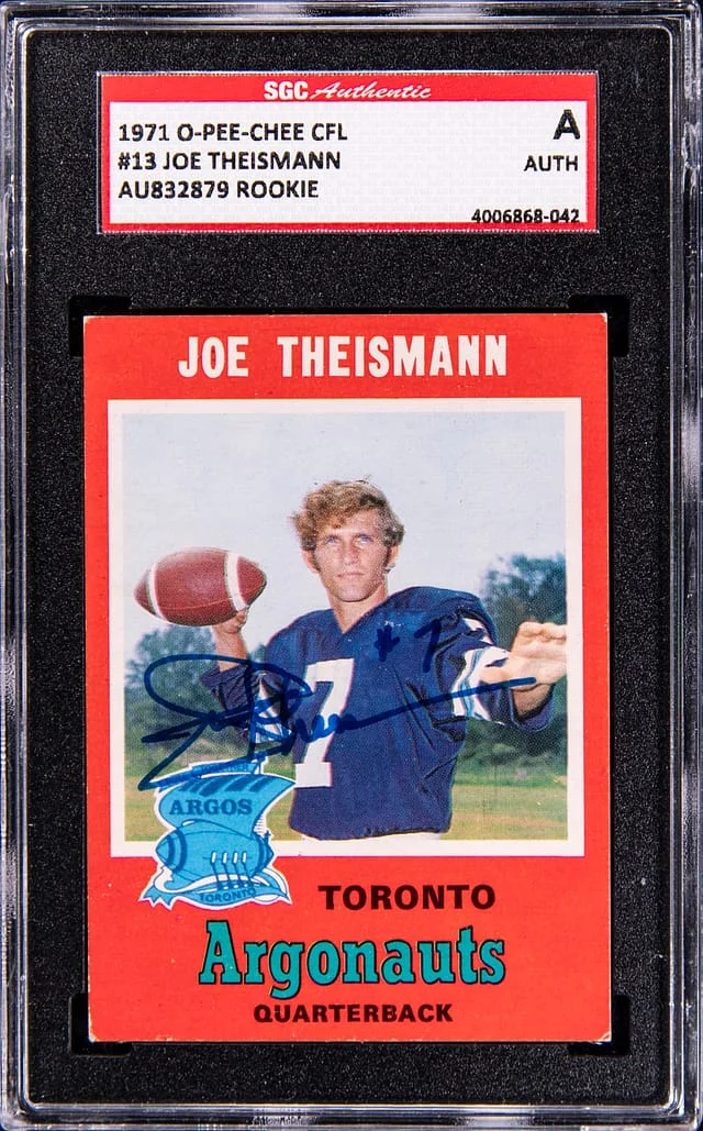 1971 O-Pee-Chee Joe Theismann CFL #13 card image