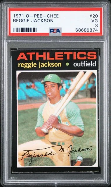 1971 O-Pee-Chee Reggie Jackson #20 card image