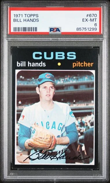1971 Topps Bill Hands #670 card image