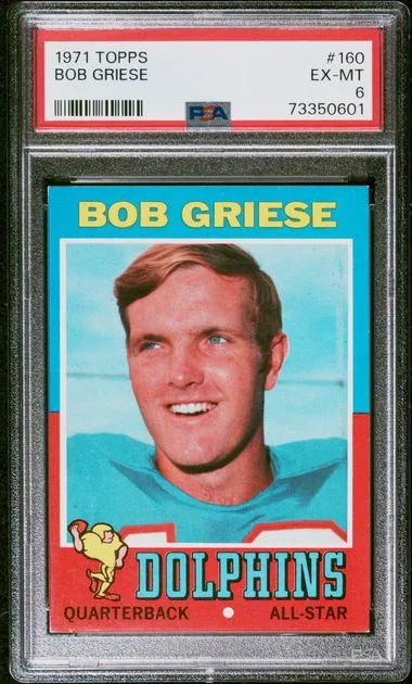 1971 Topps Bob Griese #160 card image