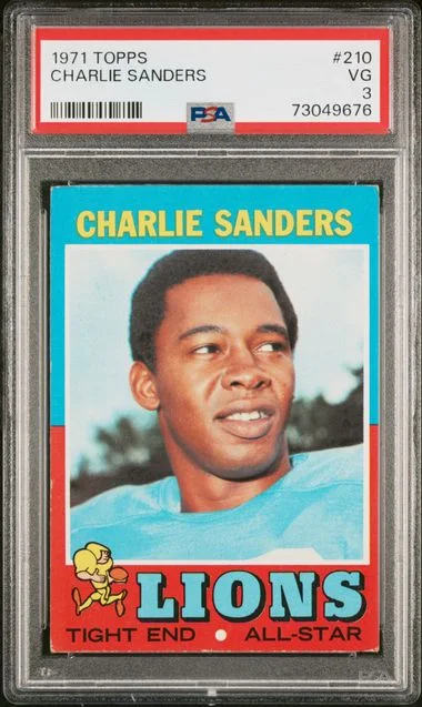 1971 Topps Charlie Sanders #210 card image