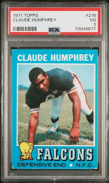 1971 Topps Claude Humphrey #218 card image