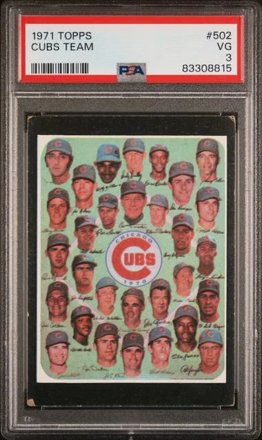 1971 Topps Cubs Team #502 card image