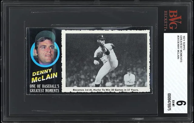 1971 Topps Denny McLain Greatest Moments #20 card image