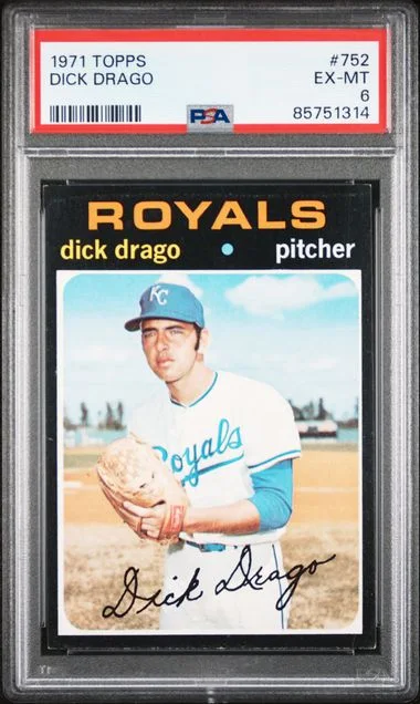 1971 Topps Dick Drago #752 card image