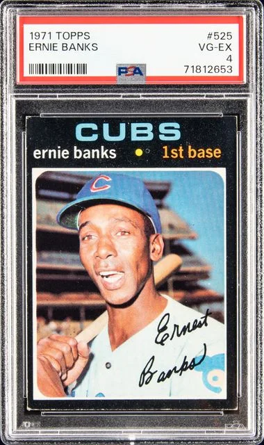1971 Topps Ernie Banks #525 card image