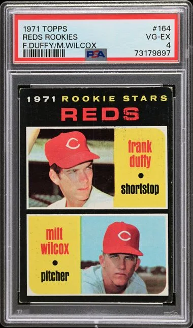 1971 Topps F.Duffy/M.Wilcox Reds Rookies #164 card image