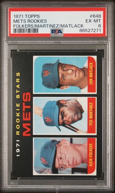 1971 Topps Folkers/Martinez/Matlack Mets Rookies #648 card image