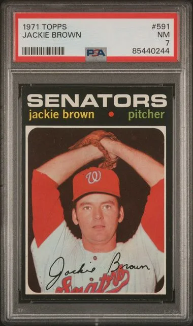 1971 Topps Jackie Brown #591 card image